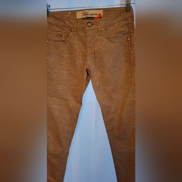 * * BLUMARINE SPARKLE STRETCHY DESIGNER JEANS - Picture 2 of 8